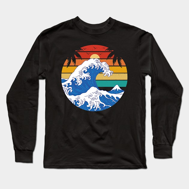 Kanagawa wave Long Sleeve T-Shirt by Dylante